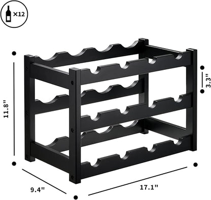 Urbanelle 12-Bottle Bamboo Wine Rack